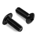 #6-32 x 1/2" Truss Head Machine Screws, Full Thread, 304 Stainless Steel Black Finish, 100 PCS