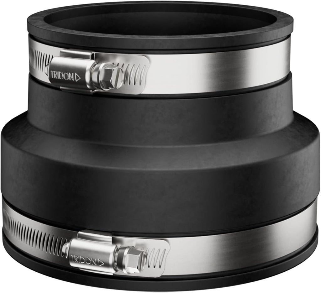 Fernco 4 In. x 3 In. Flexible PVC Coupling - 1 Each