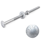 3/8" x 8" Carriage Bolt Kit 50 Pack, Grade 307A, Hot Dip Galvanized Carriage Bolt Set, Rust Resistance, Includes Hex