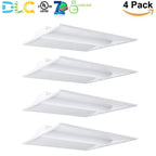 2x2ft 40W LED Troffer Light Recessed Drop Ceiling 5000K UL 100-277v 4 Pack
