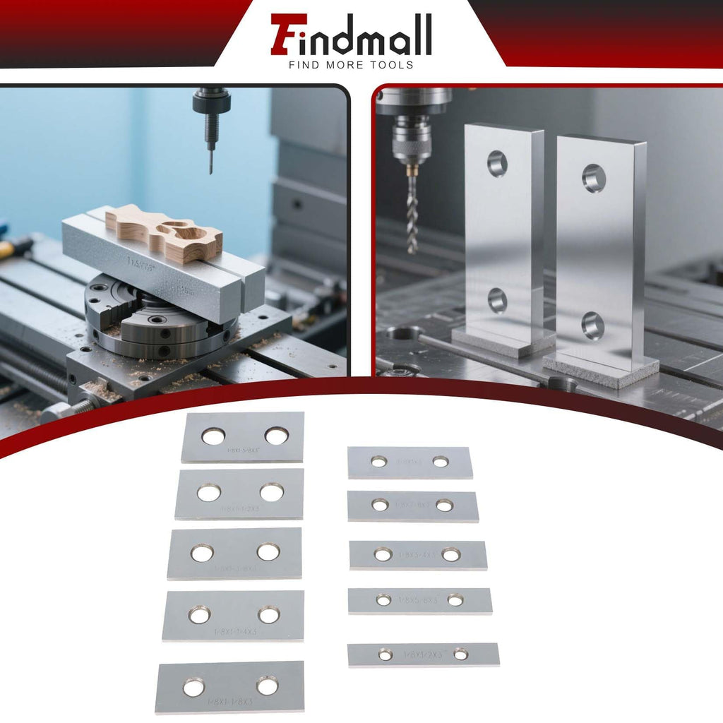 findmall 10 Pair 1/8 x 3 Accuracy Parallel Block Set, 0.0002 Inch Accuracy
