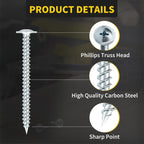 Truss Head Wood Screws #8 x 2 Inch, 50PCS, Self Tapping Screws