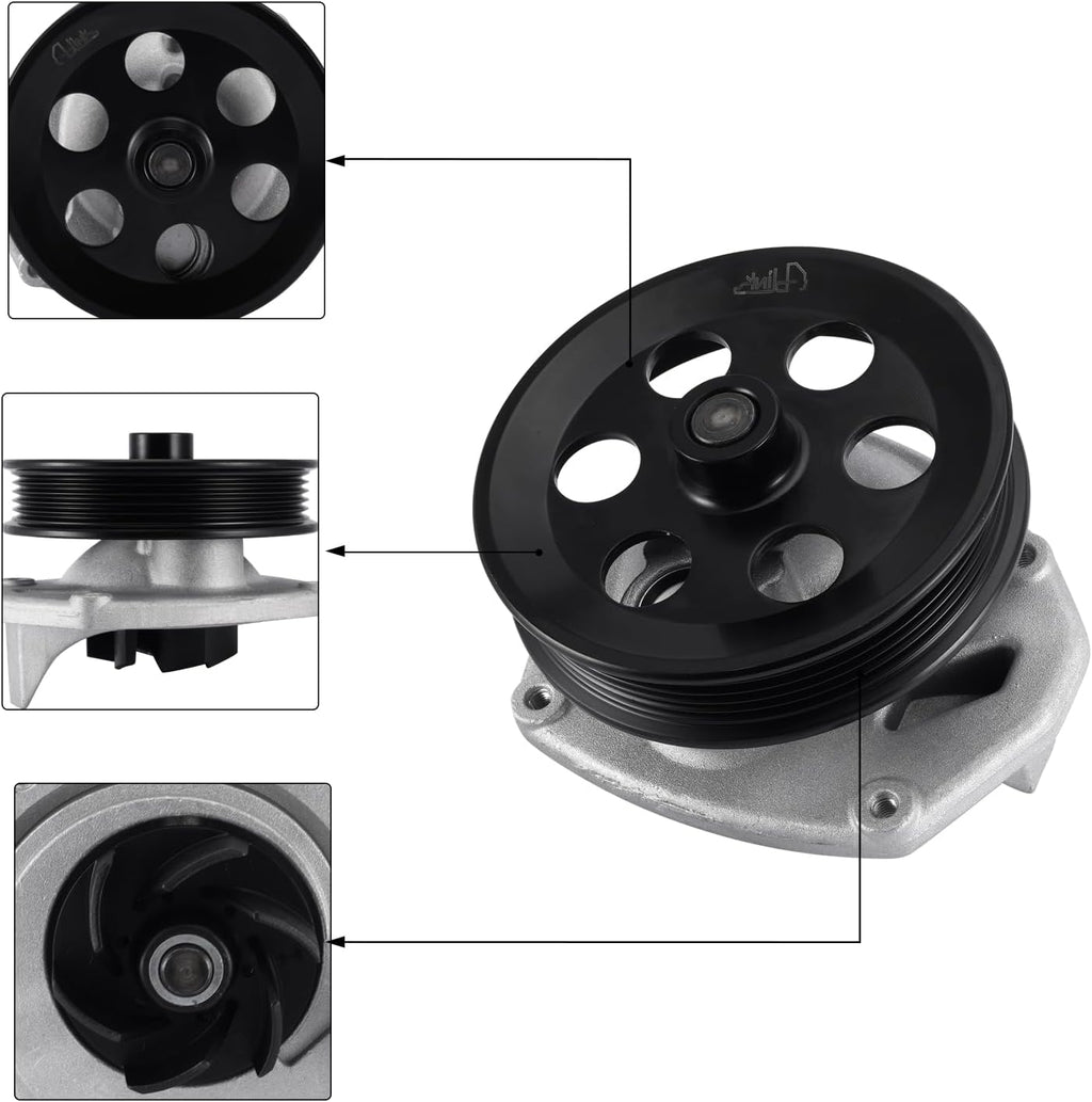 AULINK Water Pump (2.0L 2.5L VIN) For Chevry Equinox Camaro Impala Traverse