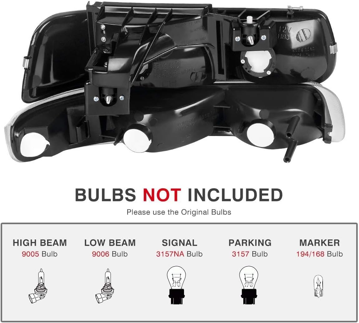 AUTOSAVER88 Headlight Assembly Compatible with 1999-2002 Chevy Silverado