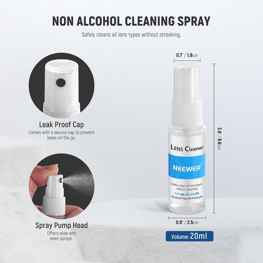 16 in 1 Camera Lens Cleaning Kit, Brush + Air Blower + Cleaning Swab for 24mm Full Frame Sensor + 1x Cleaner Spray +