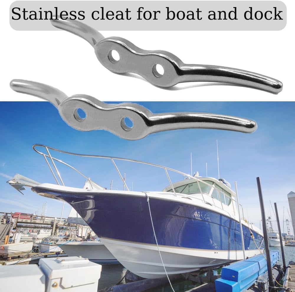 Boat Cleat, 2 1/2 in 4 6 inch Dock Cleat 316 Stainless Steel Marine Grade, Rope Cleat -Include Mounting Screws