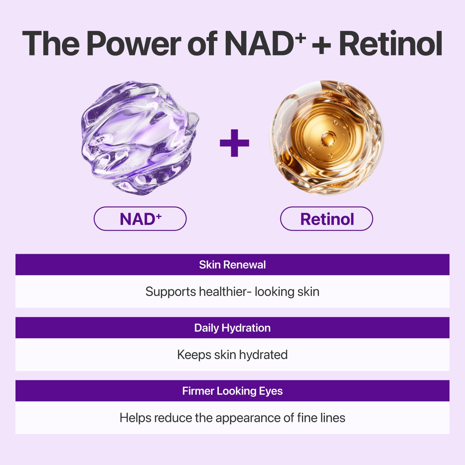 No.9 NAD+ Retinol Eye Cream for Dark Circles, Puffiness, Crow's Feet with 50 Peptides, 4% Niacinamide & Ceramide
