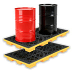 2Pcs 2-Drum Modular Platform Spill Containment Trays,48x24x4 Inch