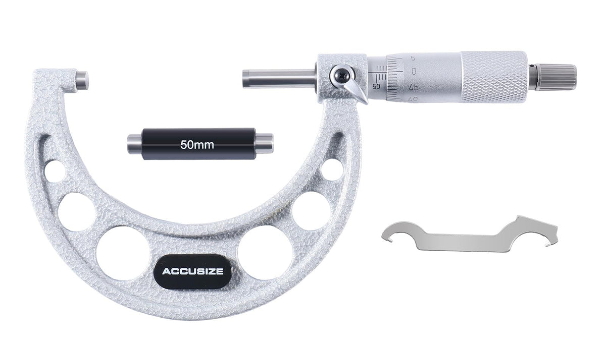 Accusize Outside Micrometer, 50-75mm x 0.01mm, EG00-0075