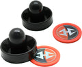 Arcade Air Hockey 3-in Strikers and 2.5-in Pucks - Black and Orange