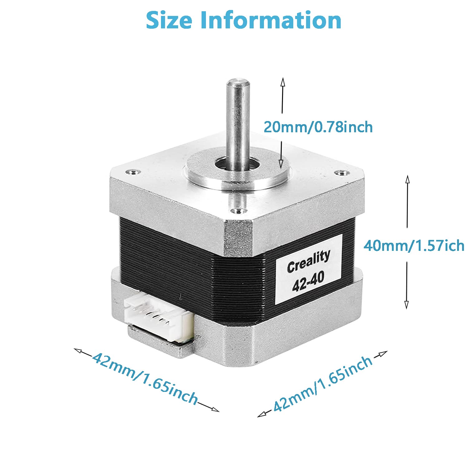 Creality Official 42-40 Stepper Motor with Extruder Gear, 2 Phase 1A 1.8 Degree 0.4 N.M for 3D Printer Extruder