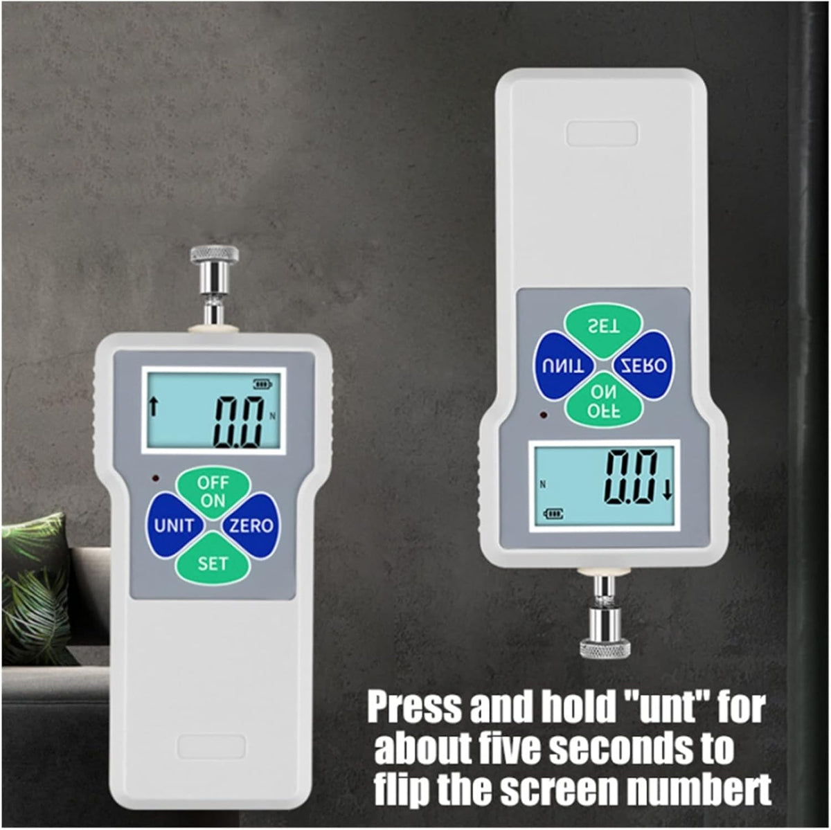 Digital Force Gauge, Digital Display Force Gauge Push Pull Test Tool Portable Force Meter Spring Dynamometer Pressure Gauge，Small Sf 3