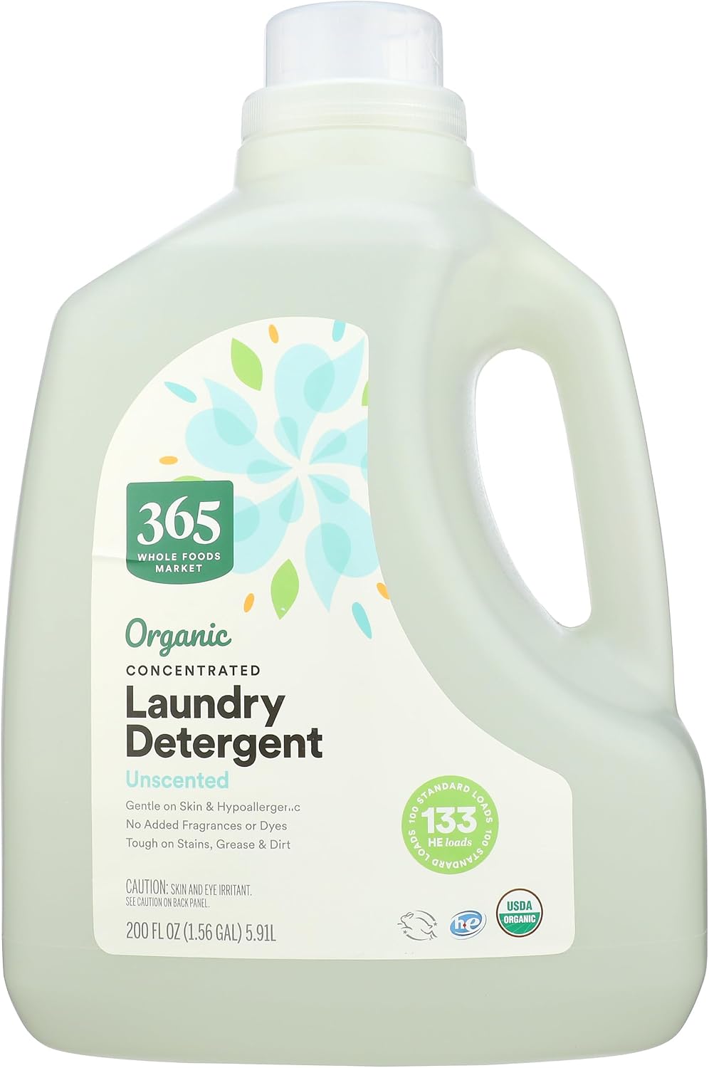Organic Unscented Concentrated Laundry Detergent, 200 fl oz
