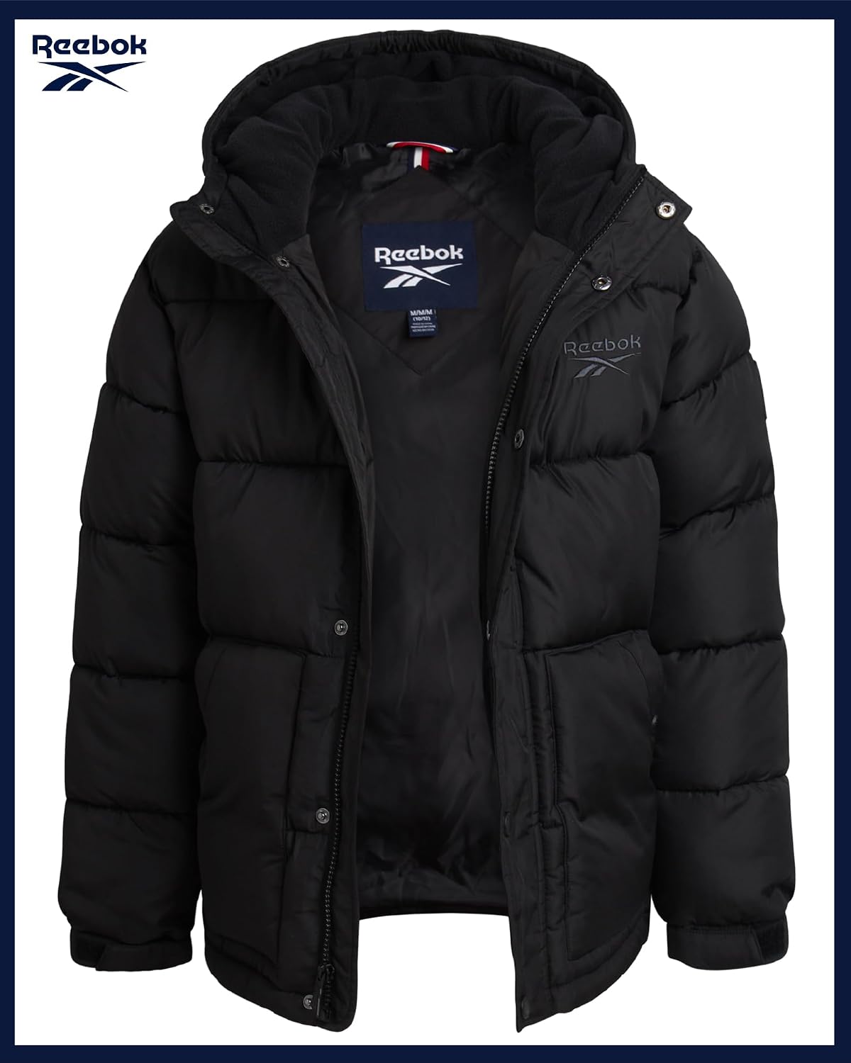 Boys Heavyweight Puffer Jacket, Wind & Water Resistant Hooded Coat | Cozy Insulated Fill for Maximum Warmth, Full Zip