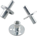 2 Sets Metal M12 Bed Post Connector Screw-in T-Nut Bedpost Connector Furniture Hardware Fittings Nuts