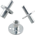 2 Sets Metal M12 Bed Post Connector Screw-in T-Nut Bedpost Connector Furniture Hardware Fittings Nuts