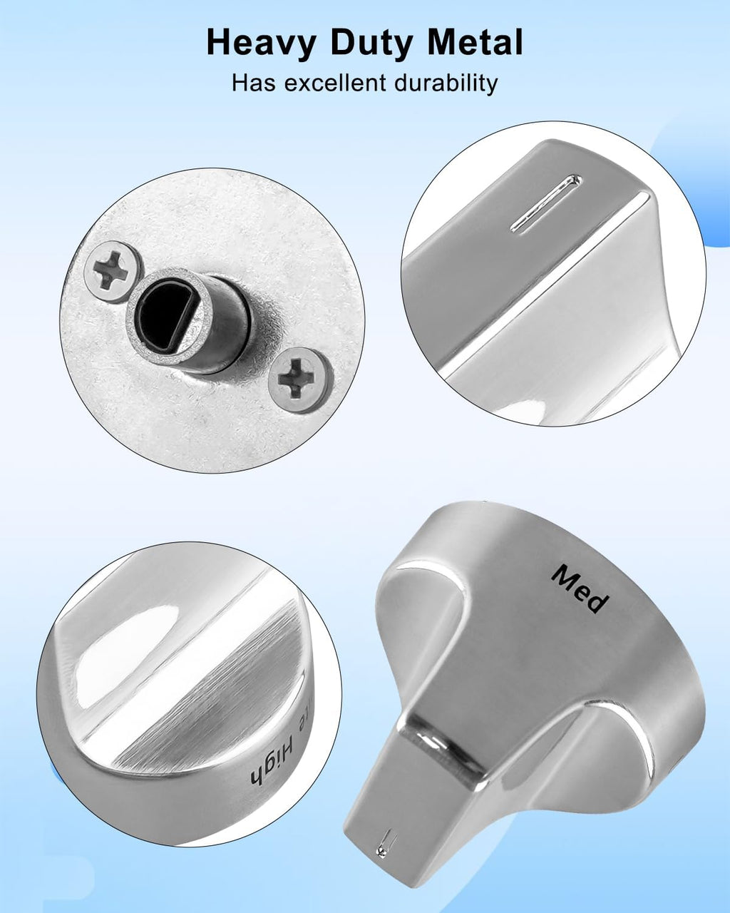 W11122880 Stove Knobs Fit for Whirlpool WFG745H0FS1 WFG770H0FZ0