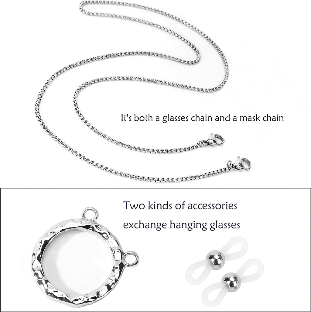 Glasses Holder Chain Loop Eyeglasses Necklace Ring for Women Reading Glasses Sunglasses Necklace for Men