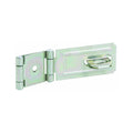 Double Hinge Safety Hasp, 4-1/2", Steel, Zinc Plated