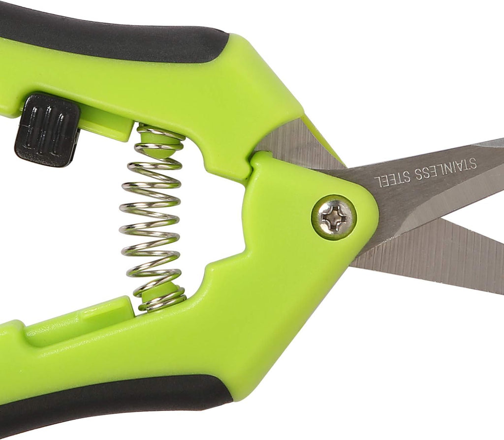 12 Pack 6.5 Inch Bud Trimming Scissors, Professional Stainless Steel Gardening Hand Pruners Micro-Tip Pruning Snips