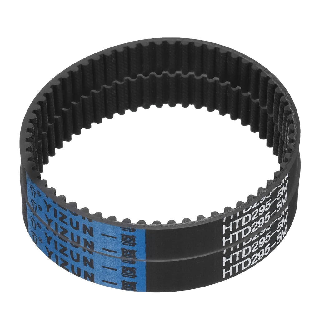uxcell 2pcs HTD-5M Rubber Timing Belt 59 Teeth, 295mm Pitch Length x 15mm Width x 3.6mm Height, Closed Loop Pulley Timing Belt