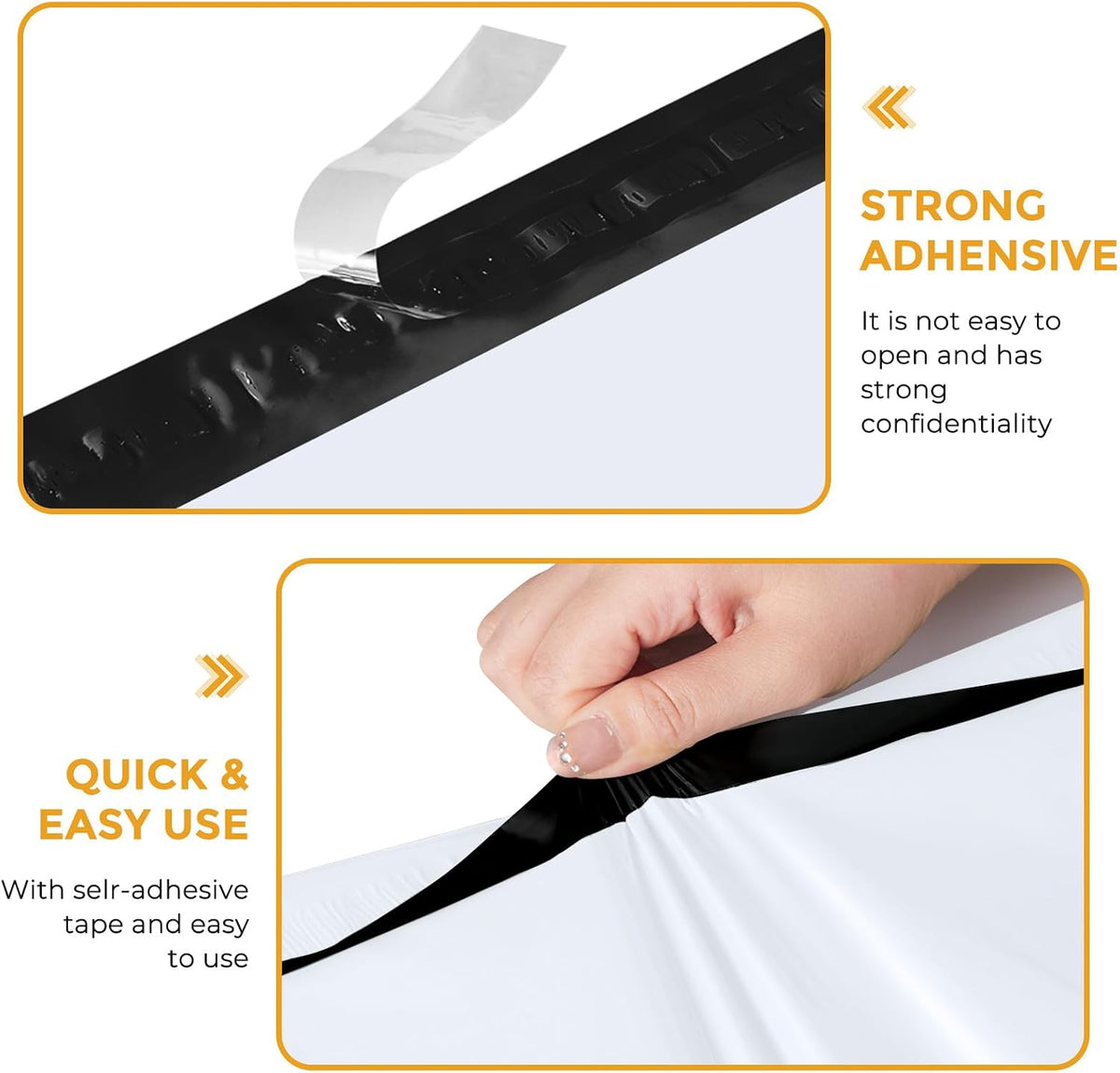 Poly Mailers 10x13 1000 Pack, Self-Seal Shipping Bags for Clothing