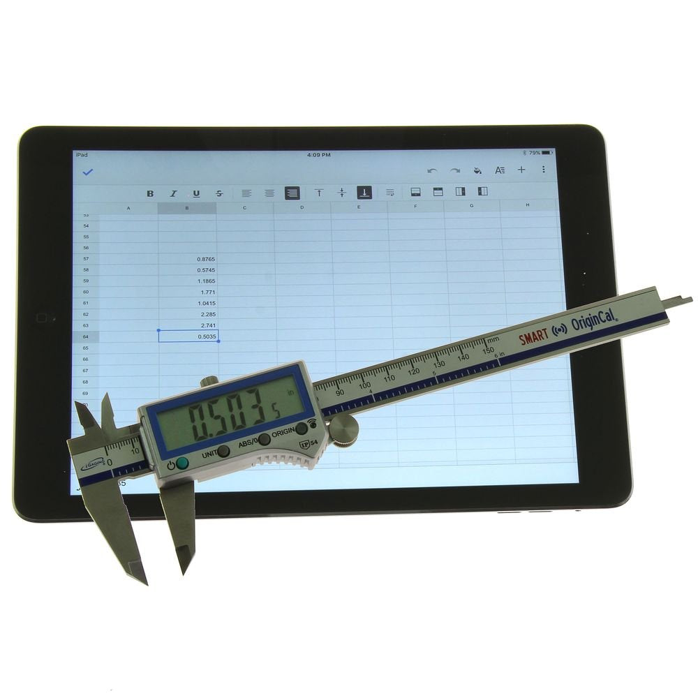 iGaging Digital Electronic Caliper Absolute Origin Smart Bluetooth Connectivity - IP54 Protection/Extreme Accuracy (100-700-B08)