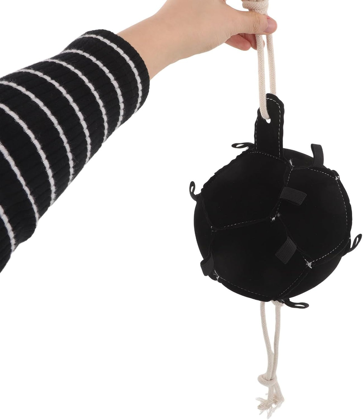Horse Treat Ball Interactive Slow Feed for Barn Animals and Horses with Rewarding Carrot Mechanism and Fabric Material