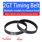 2GT Timing Belt 170mm Length,10mm Width,Closed Loop Rubber Synchronous Belt with Fiberglass Core for Industrial Transmission & 3D Printers - 2-Piece