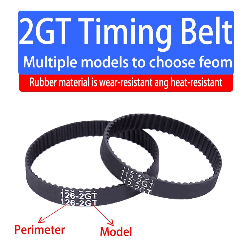 2GT Timing Belt 170mm Length,10mm Width,Closed Loop Rubber Synchronous Belt with Fiberglass Core for Industrial Transmission & 3D Printers - 2-Piece