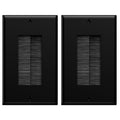 VCE Brush Wall Plate for Low Voltage Cables, Black, 2-Pack