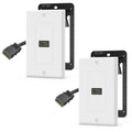 VCELINK 4K HDMI Outlet Wall Plate 1-Port Kit, with Mounting Bracket, 2 Pack