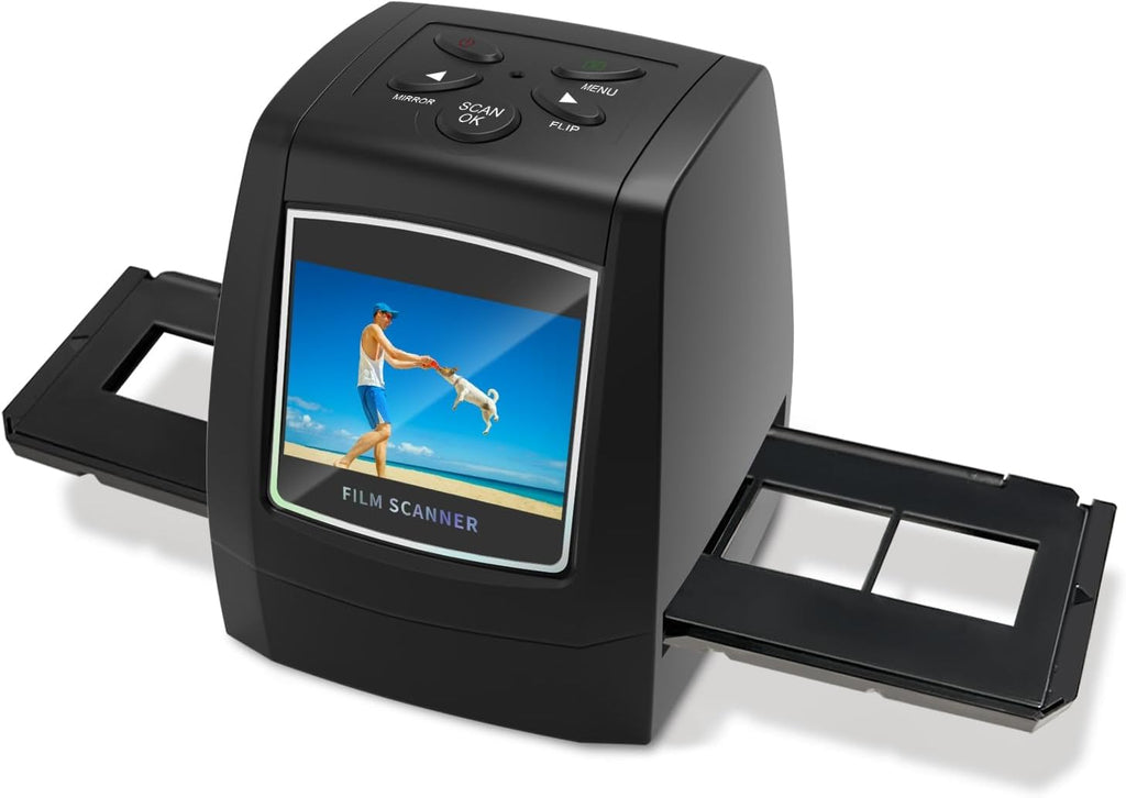 35mm Film Scanner & Slide Scanner with 2.4" LCD Screen | Converts color and B&W 135 negatives & Slide to JPEG