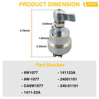 SPJIUQI 4 Wire Ignition Starter Switch 9W1077 for Caterpillar 963 953