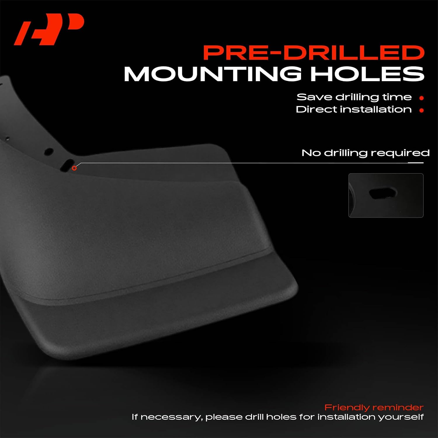 Mud Flaps, No Drilling Required Splash Guards with Accessories | Compatible with Chevrolet Avalanche, Silverado