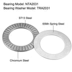 uxcell NTA2031 Thrust Needle Roller Bearings with Washers 1-1/4" Bore 1-15/16" OD 5/64" Width