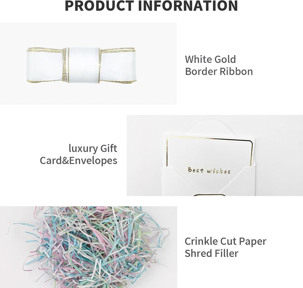 Large White Gift Box with Lid 16.5x13x5.5 inches