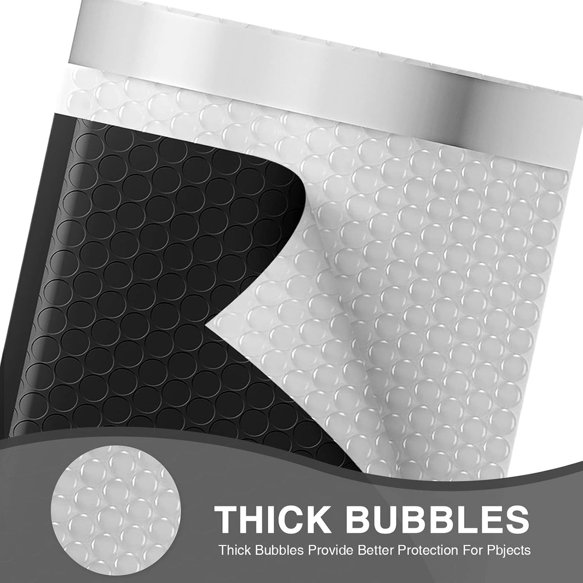 Black Bubble Mailers 6x10 Inch 50 Pack Cushioning Padded Envelopes