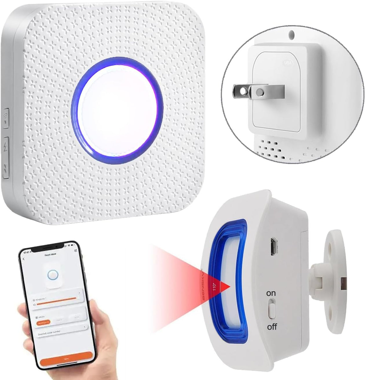 Smart Bed Sensor Alarm and Fall Prevention for Elderly/Dementia,WiFi Wireless Caregiver Pager Motion Sensor Alarm