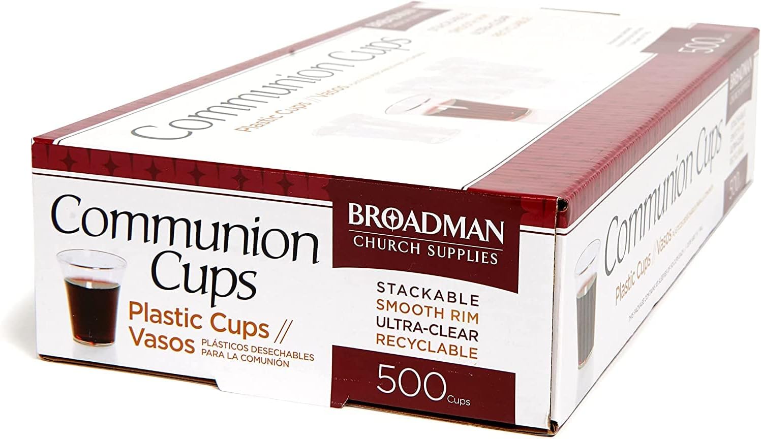 Broadman Plastic, Disposable, Recyclable Communion Cups, 500 Count