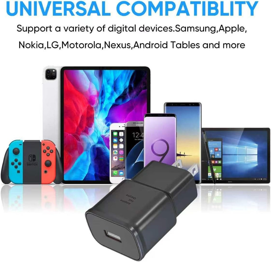 Adaptive Fast Charging Block USB Wall Charger Adapter Fits Samsung Galaxy S25/S24/S23/S22/S22