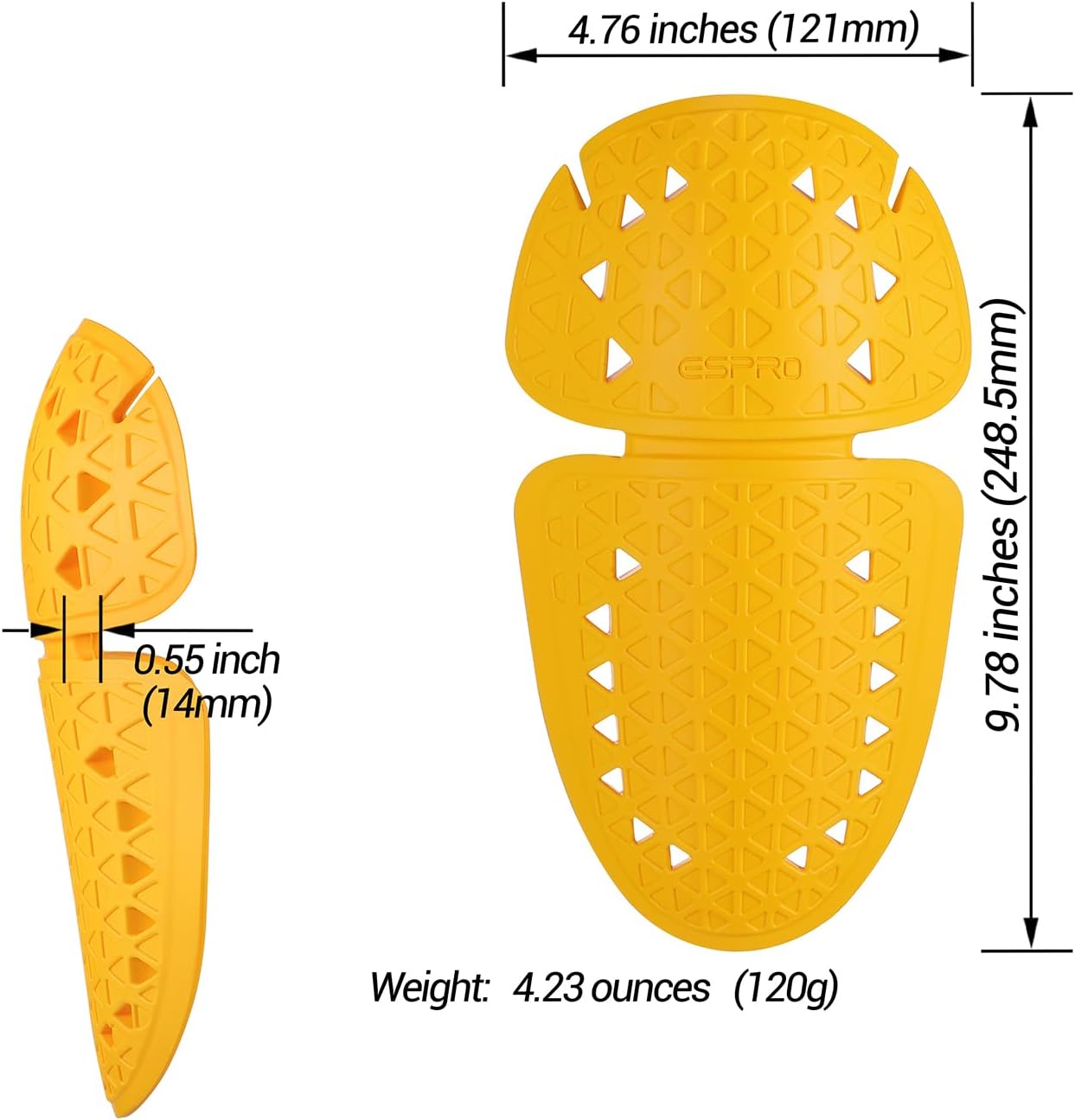 Motorcycle Armor Insert Pads CE Level 2 Motorcycle Protector CE Armor for Motorcycle Jackets Pants (LAS-Elbow/Knee[CE