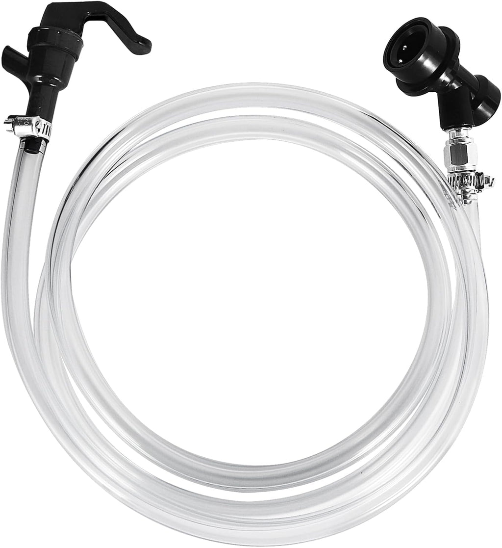 5 FT Ball Lock Beer Line Assembly Kit 3/16" Beer Hose & Picnic Tap | Faucet PVC Brewing Tubing Ball Lock Quick