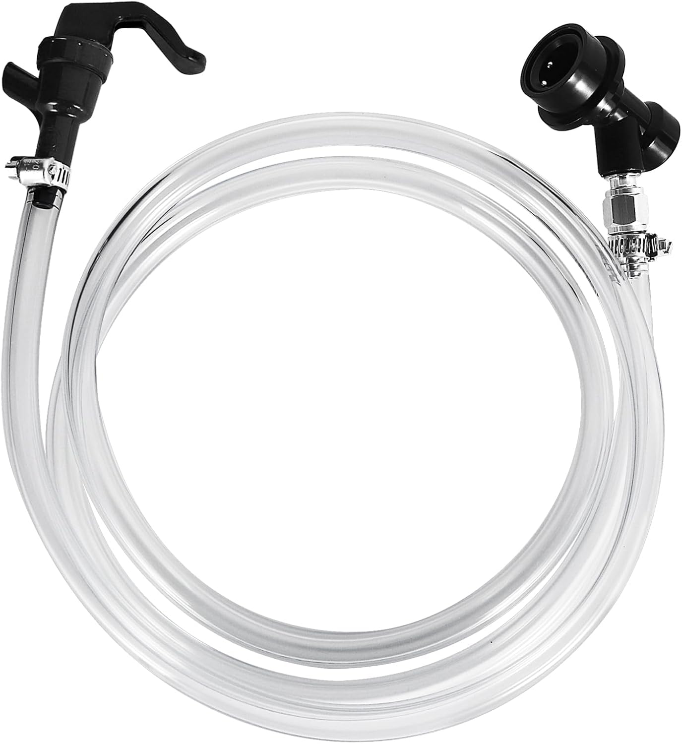 5 FT Ball Lock Beer Line Assembly Kit 3/16" Beer Hose & Picnic Tap | Faucet PVC Brewing Tubing Ball Lock Quick