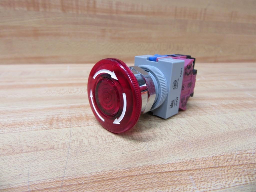 Idec Switch, Emergency Stop, 1No/1Nc, 24Vac - AVLW49911D-R-24V