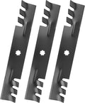 D140 Blades Compatible with John Dee re 48 inch Mower, GY20852 Mower Blades Replaces for GX21784 AM137757 AM141035, E160 E170 D155 E140 LA145 LA130 Z255 Z355E S170, 3 Pack