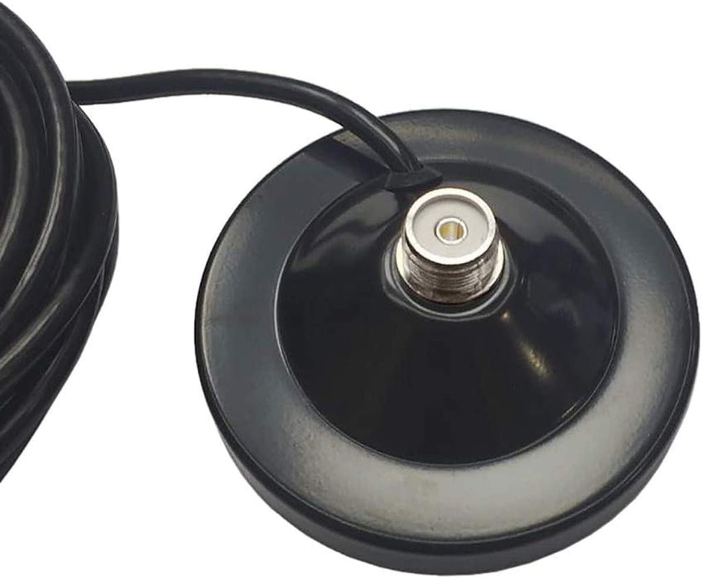 Mobile Radio Antenna Dual Band, Magnetic Mount Base w/PL259 Male Connector | VHF/UHF 136-174MHz/400-470MHz for