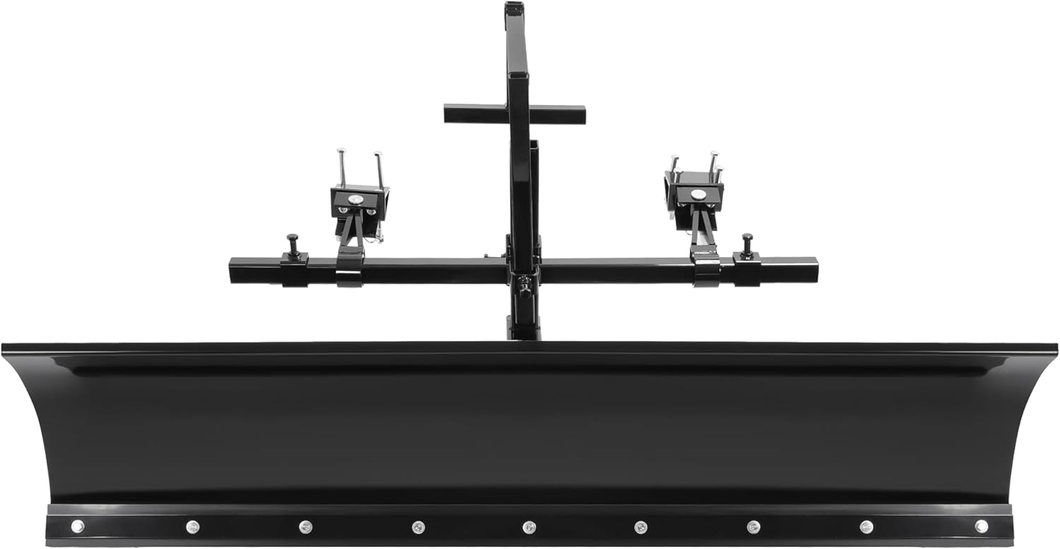 60 In Universal Black Snow Plow Blade Compatible with 5ft Wide Zero Turn Mowers Snow Plow Powder Coated Adjustable