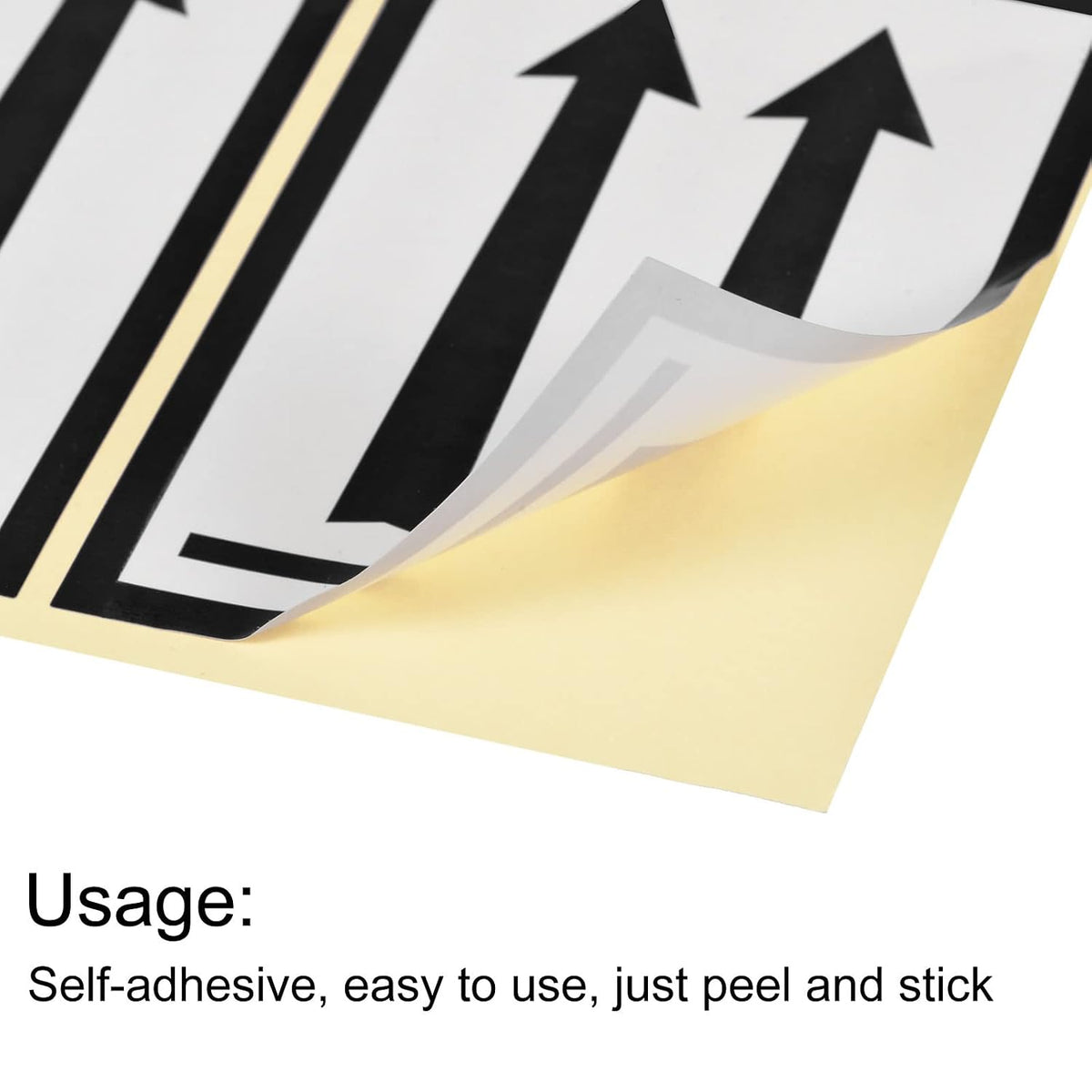 Rectangle Black Arrows This Side Up Safe Handling Stickers