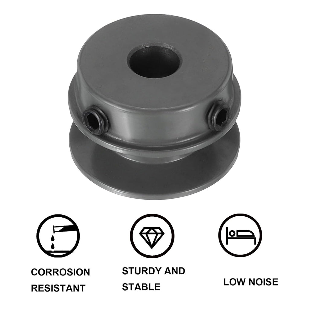 uxcell AK17-1/2 V-Belt Sheave 1/2" Bore, 1.75" OD, Single Groove Web Sheave